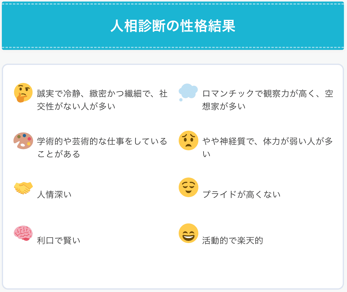 ラウール人相診断結果